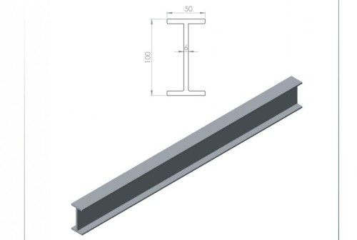 100 x 50 x 6 I-H Profile