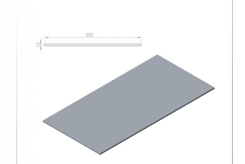 профиль пластины 500 x 10