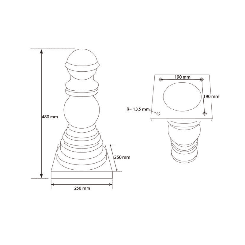 470 mm FRP Boundary Element