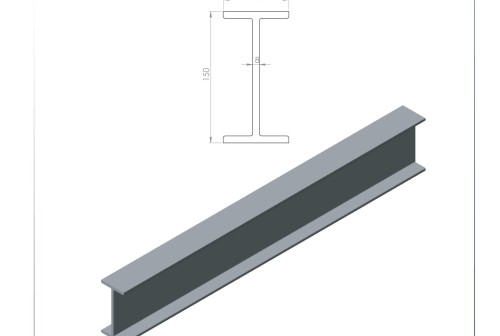 150 x 75 x 8 I-H Profil